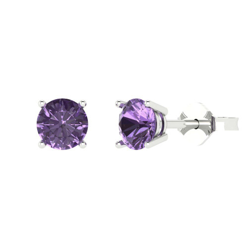 2 cttw 6.5mm Round-Cut Stud Earrings — Design E002