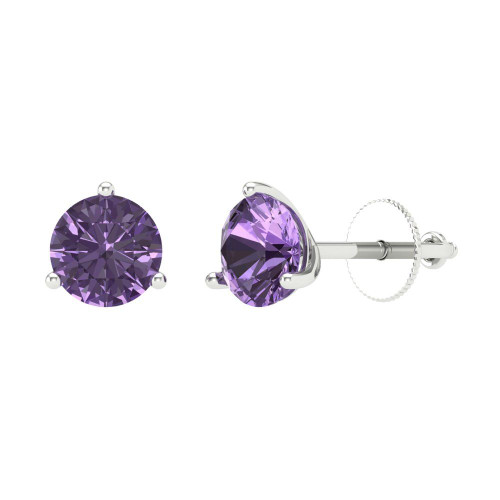 2 cttw 6.5mm Round-Cut Stud Earrings — Design E027