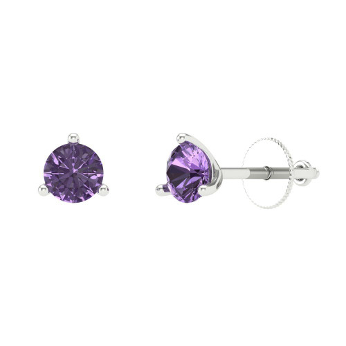 0.5 cttw 4.0mm Round-Cut Stud Earrings — Design E093