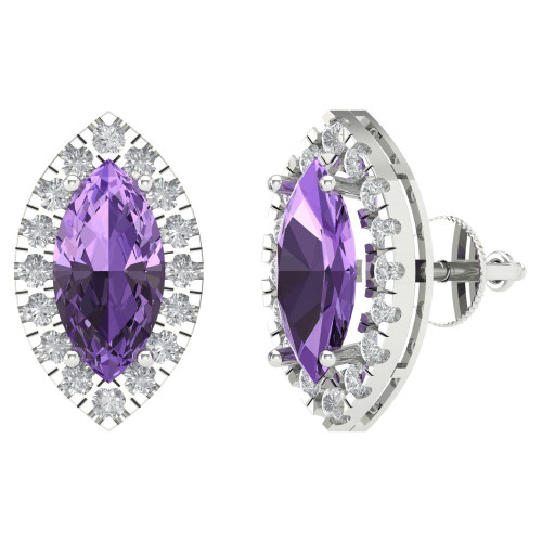 3.8 cttw Stud Earrings