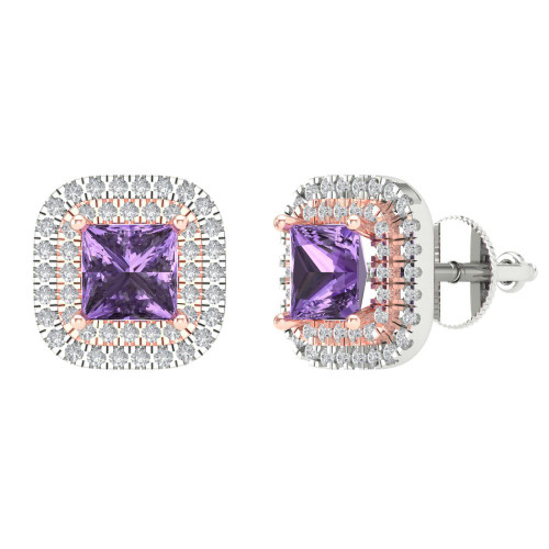 1.73 cttw 5mm Stud Earrings