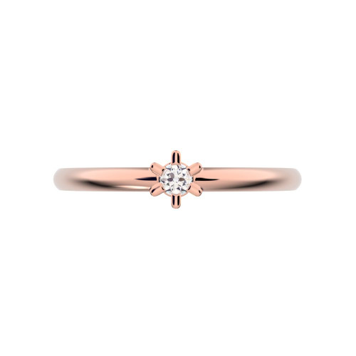 0.03 cttw Round-Cut Solitaire Engagement Ring — Design G1153+G1154+G1155