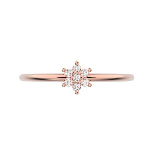0.07 cttw Round-Cut Halo Engagement Ring — Design G124+G125+G126
