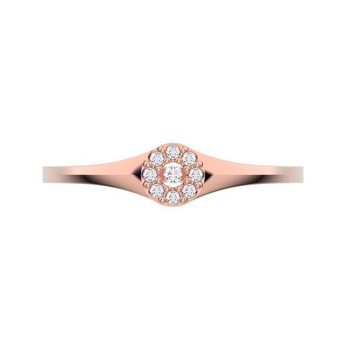 0.05 cttw Round-Cut Halo Engagement Ring — Design G127+G128+G129