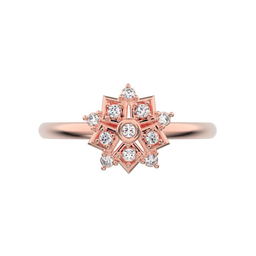 0.085 cttw Round-Cut Halo Engagement Ring — Design G1324+G1325+G1326