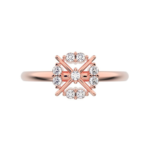 0.09 cttw Round-Cut Halo Engagement Ring — Design G1399+G1400+G1401