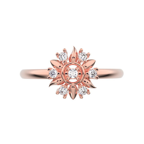 0.075 cttw Round-Cut Halo Engagement Ring — Design G1501+G1502+G1503