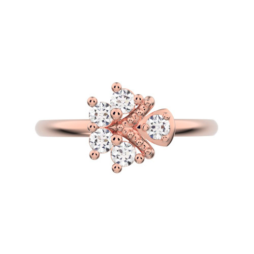 0.15 cttw Round-Cut Cluster Ring