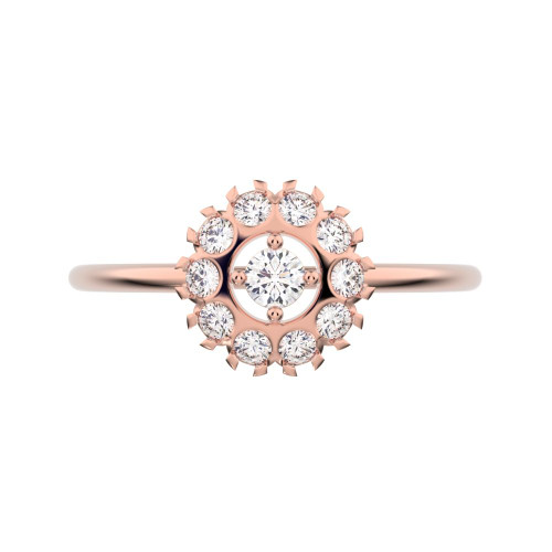 0.21 cttw Round-Cut Halo Engagement Ring — Design G1816+G1817+G1818