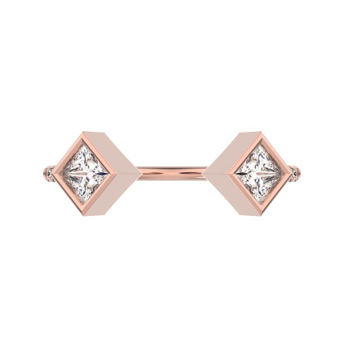0.405 cttw Princess-Cut Wedding Band