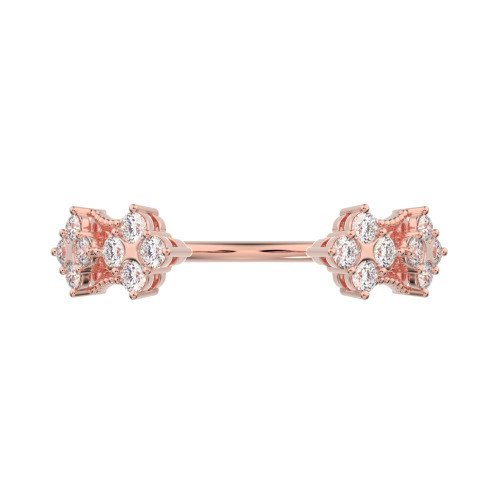 0.24 cttw Round-Cut Cluster Wedding Band