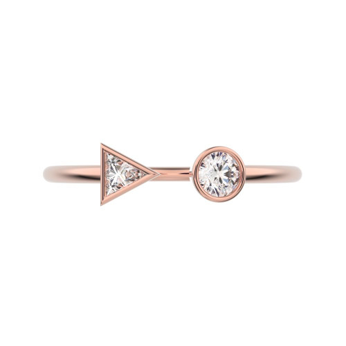 Triangle-Cut Wedding Band