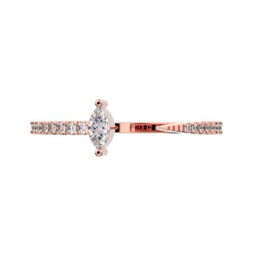0.2575 cttw Marquise-Cut Wedding Band