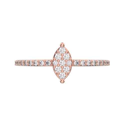 0.23 cttw Round-Cut Cluster Ring