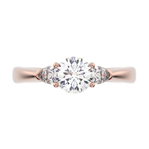 0.82 cttw Round-Cut Vintage Engagement Ring — Design G2446+G2447+G2448