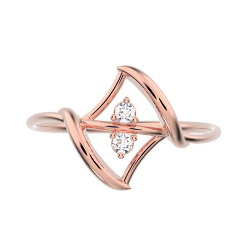 Open Geometric Ring with Round-Stone Detail