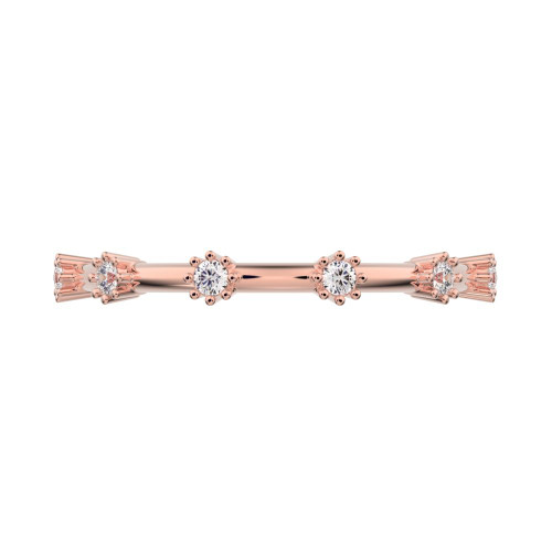 0.09 cttw Round-Cut Halo Wedding Band