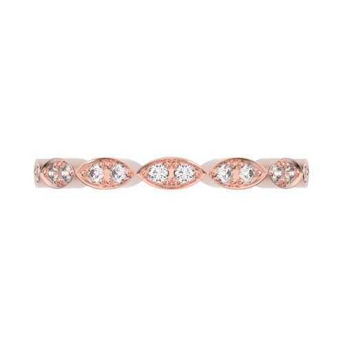 0.14 cttw Round-Cut Vintage Wedding Band