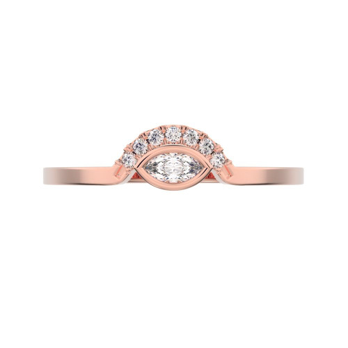 0.1525 cttw Marquise-Cut Wedding Band