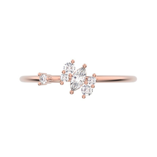 0.175 cttw Marquise-Cut Solitaire Engagement Ring