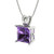 7.0mm Princess-Cut Pendant Necklace