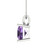 7.0mm Princess-Cut Pendant Necklace