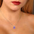 7.5mm Princess-Cut Pendant Necklace