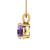 Round-Cut Solitaire Pendant with V-Shaped Bail