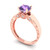 1.06 cttw Round-Cut Solitaire Engagement Ring with Accents