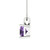 6.5mm Princess-Cut Solitaire Pendant Necklace — Design 736+744+752
