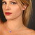 6.5mm Princess-Cut Solitaire Pendant Necklace — Design 736+744+752