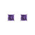 4.5mm Princess-Cut Stud Earrings