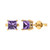 4.5mm Princess-Cut Stud Earrings