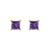4.5mm Princess-Cut Stud Earrings