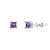 3.5mm Princess-Cut Stud Earrings