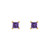 3.5mm Princess-Cut Stud Earrings