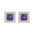 2.24 cttw 5.5mm Princess-Cut Stud Earrings
