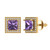 2.24 cttw 5.5mm Princess-Cut Stud Earrings