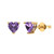 5mm Heart-Cut Stud Earrings