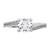 0.695 cttw Round-Cut Solitaire Engagement Ring with Accents