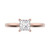 0.53 cttw Princess-Cut Solitaire Engagement Ring — Design G2821+G2822+G2823