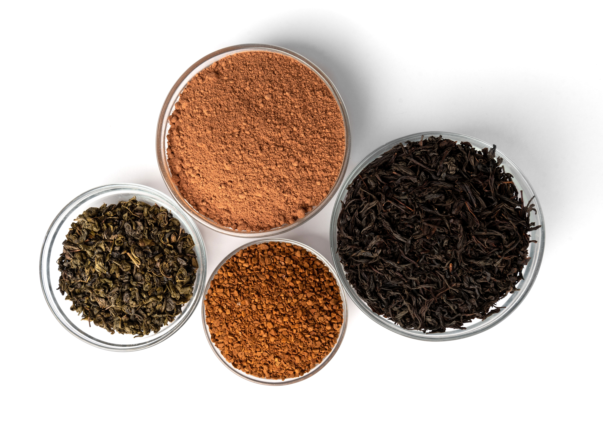 Coffee and tea ingredients for manufacturing