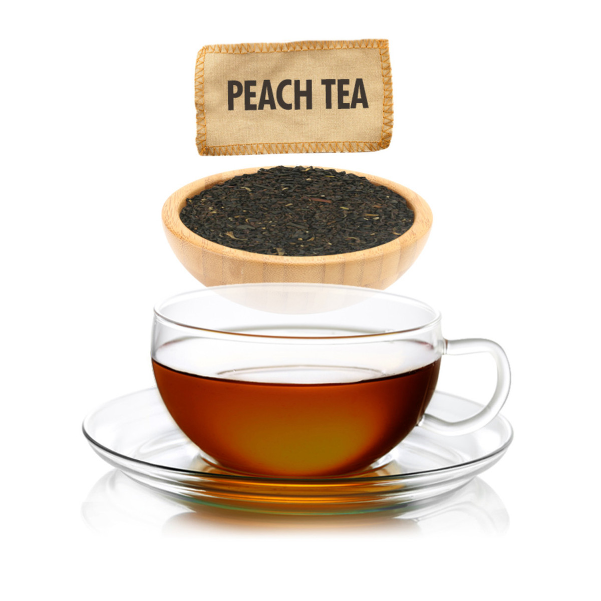 Simple Peach Black Tea - Black Tea - High Caffeine - All Natural Flavo