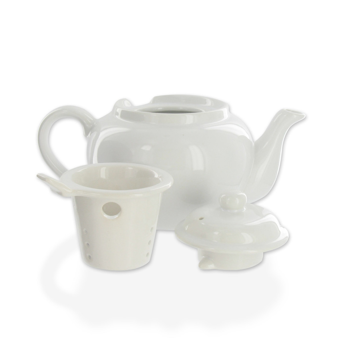 Amsterdam 2 Cup Infuser Teapot - White