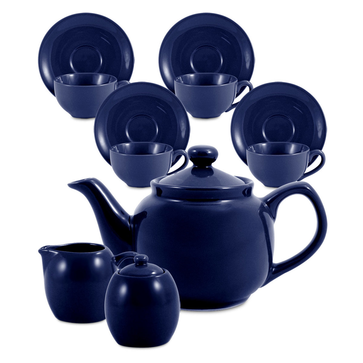 Royal Blue Ceramic Tea and Coffee Cups, Set of 6 Pieces, Latest Design –