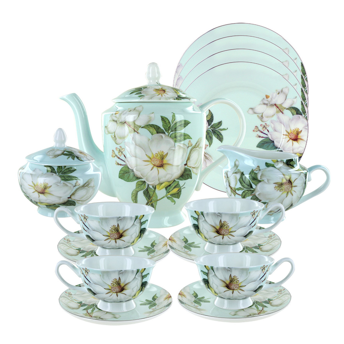 Coastline Imports Grace's Tea Ware 4 -Piece Ceramic Measuring Cup Set &  Reviews