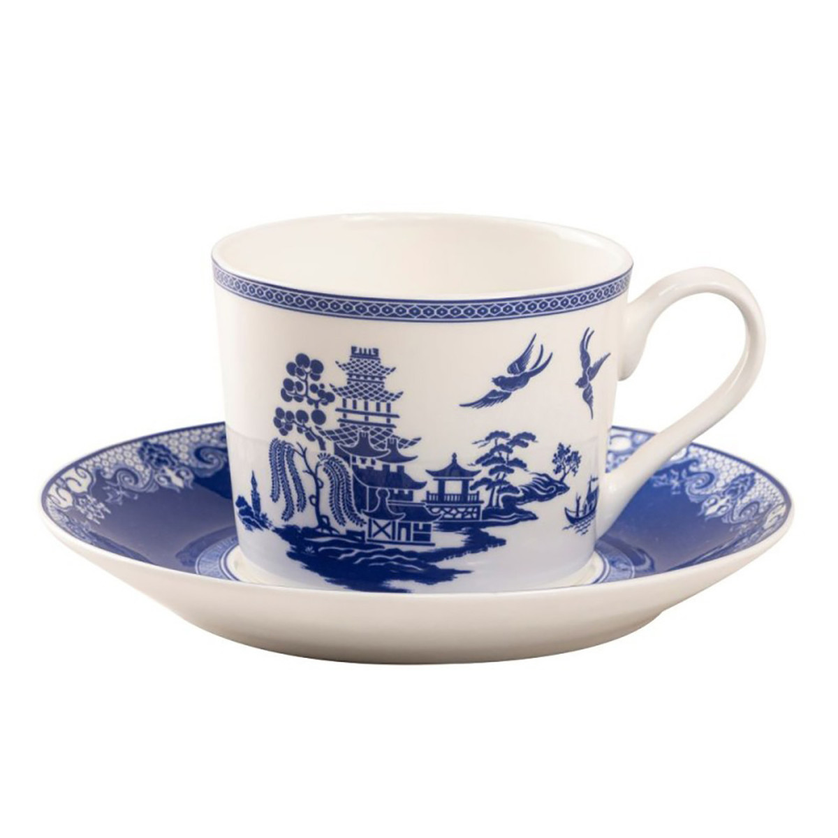 Blue & White Cup & Saucer Sets