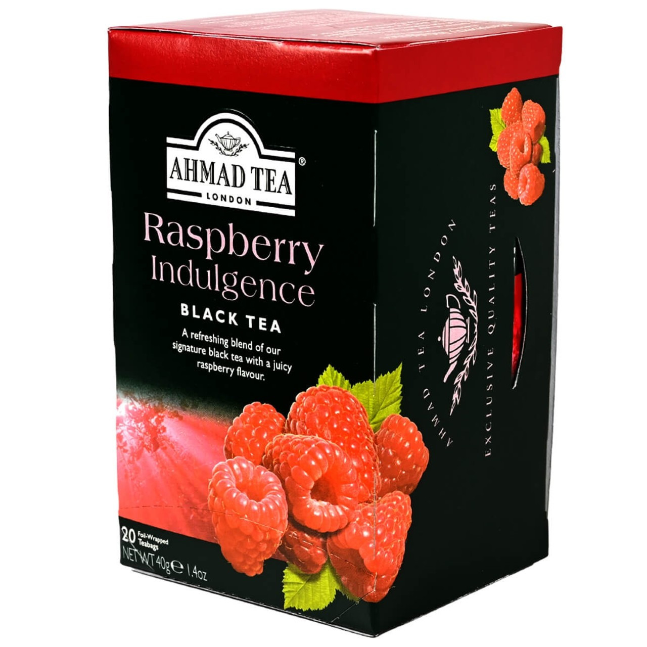 Ahmad Tea's Raspberry Indulgence Flavored Black Tea Bags - 20 count