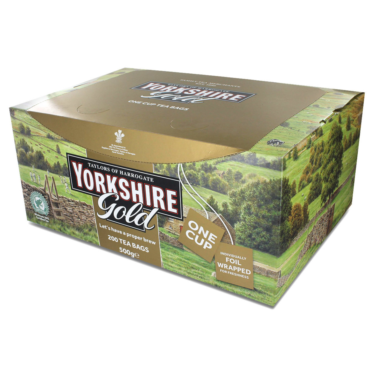  Taylors of Harrogate Yorkshire Gold Wrapped Tea Bags, 200  Count. : Grocery & Gourmet Food