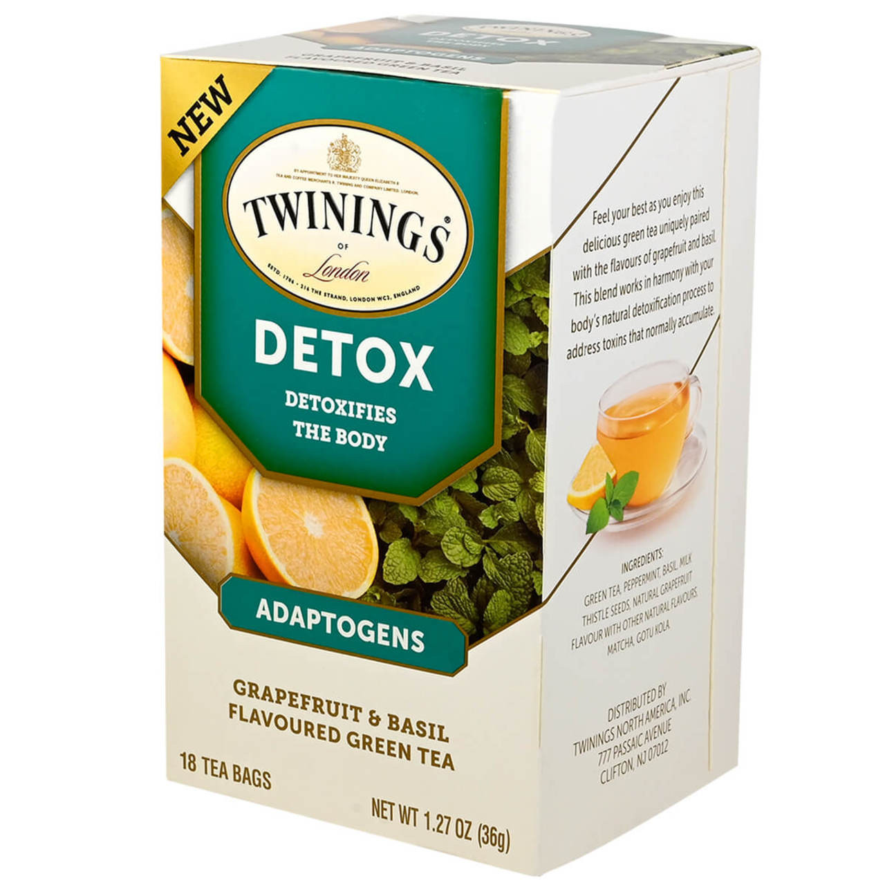 Twinings Superblends Adaptogens Detox Grapefruit Basil Flavoured